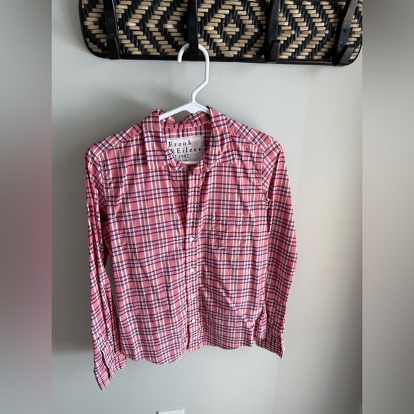 Frank & Eileen Button Down "the Barry" - Pink Plaid - Size Small - Picture 12 of 13